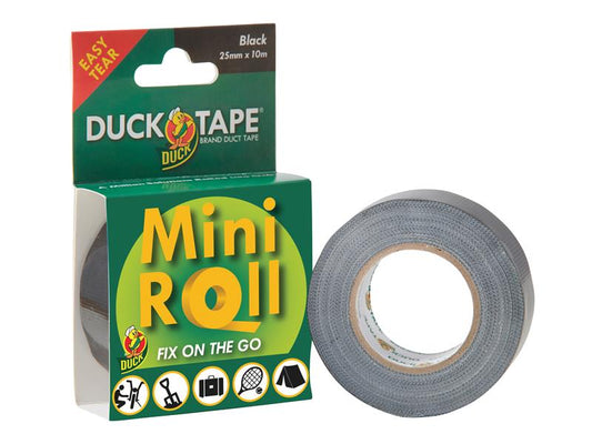 Duck Tape® Mini Roll 25mm x 10m Black, Shurtape