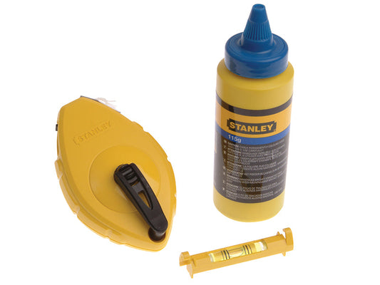 Chalk Line 30m, Blue Chalk & Level, STANLEY®