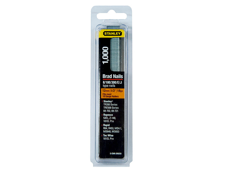 SWKBN Brad Nail 12mm SWKBN050 (Pack 1000), STANLEY®