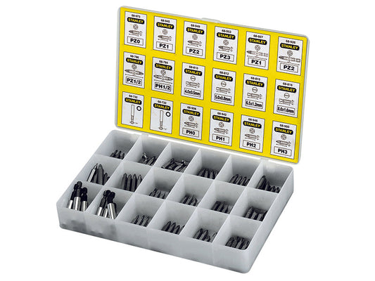 Insert Bits & Magnetic Bit Holders Assorted Tray, 200 Piece, STANLEY®