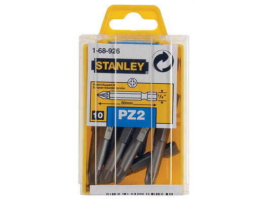 Pozidriv Power Bits PZ2 x 50mm (Box 10), STANLEY®