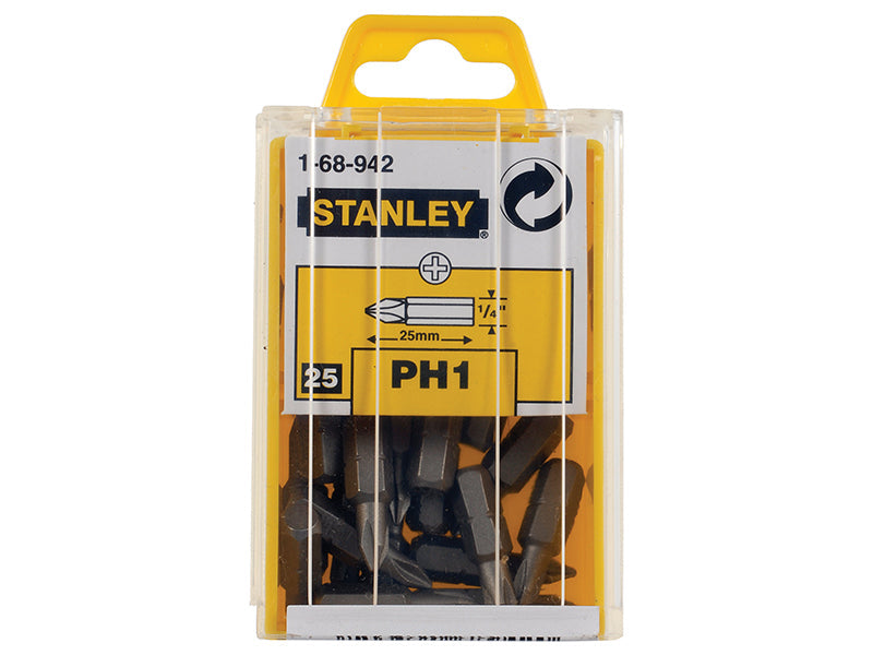 Phillips Bits PH1 x 25mm (Box 25), STANLEY®