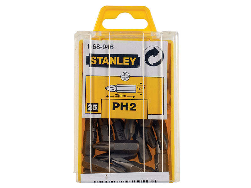 Phillips Bits PH2 x 25mm (Box 25), STANLEY®