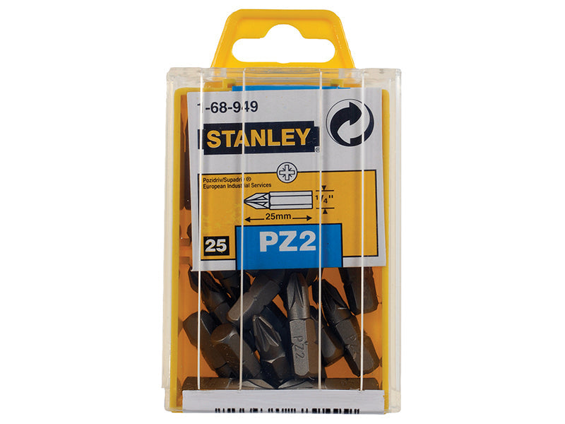 Pozidriv Bits PZ2 x 25mm (Box 25), STANLEY®