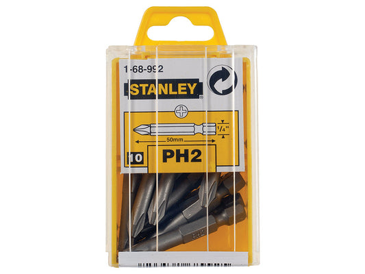 Phillips Power Bits PH2 x 50mm (Box 10), STANLEY®