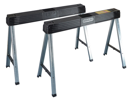 Folding Metal Leg Sawhorses (Twin Pack), STANLEY®