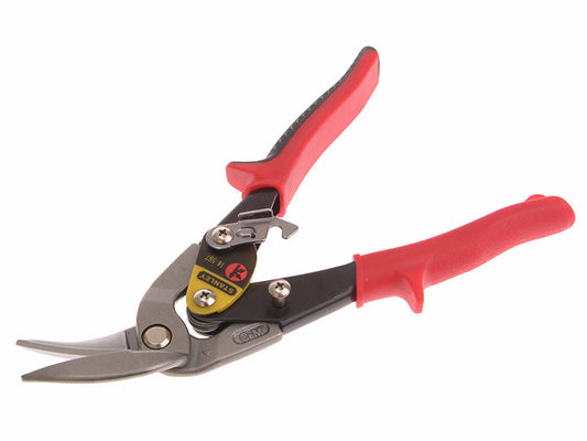 Red Offset Aviation Snips Left Cut 250mm (10in), STANLEY®