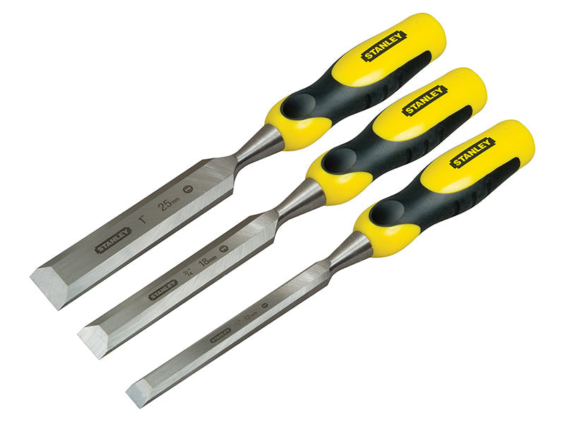 DYNAGRIP™ Bevel Edge Chisel with Strike Cap Set, 3 Piece, STANLEY®