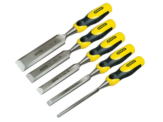 DYNAGRIP™ Bevel Edge Chisel with Strike Cap Set, 5 Piece, STANLEY®