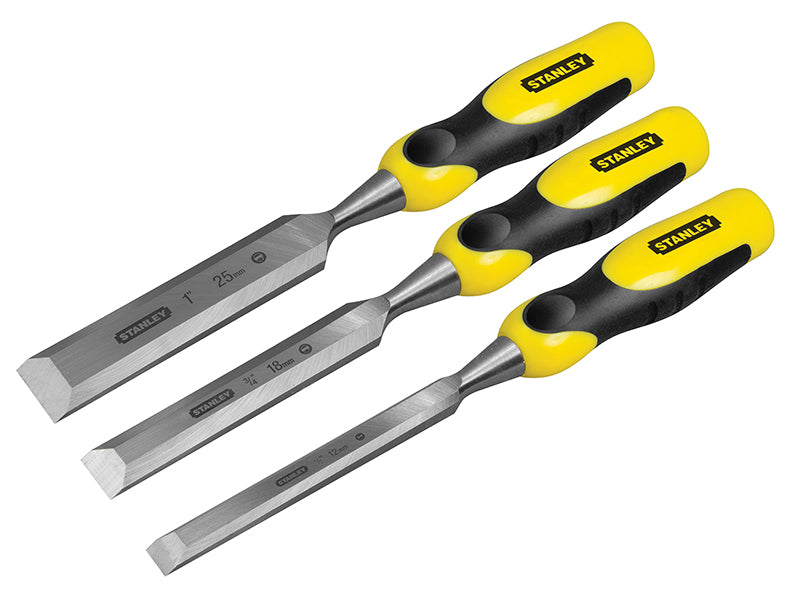 DYNAGRIP™ Bevel Edge Chisel with Strike Cap Set, 3 Piece, STANLEY®