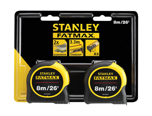 FatMax® Classic Tape Twin Pack 8m/26ft (Width 32mm), STANLEY®