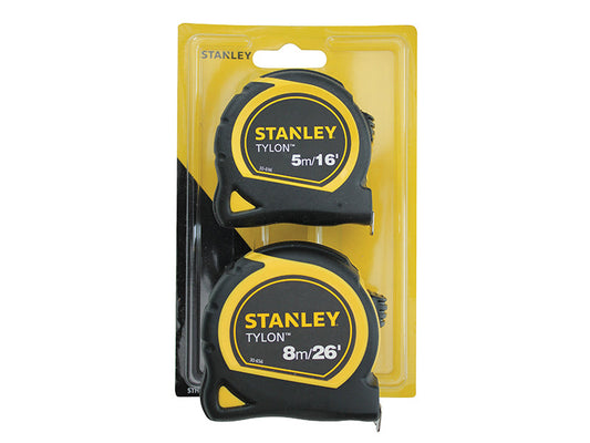 Tylon™ Pocket Tapes 5m/16ft + 8m/26ft (Twin Pack), STANLEY®