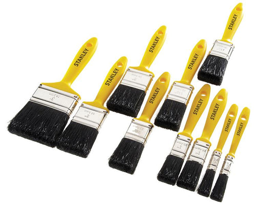 Hobby Paint Brush Set of 10 12(2) 25(2) 38(3) 50(2) & 75mm, STANLEY®