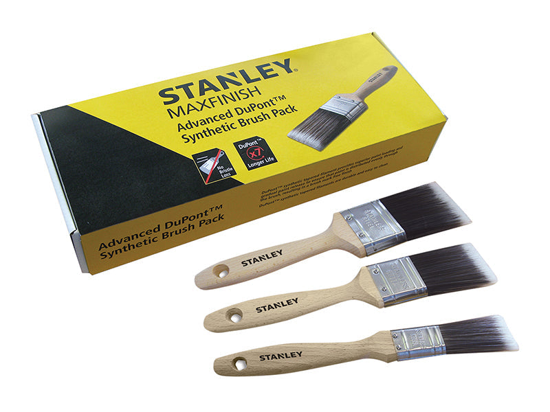 MAXFINISH Advanced Synthetic Paint Brush Set of 3 25 38 & 50mm, STANLEY®