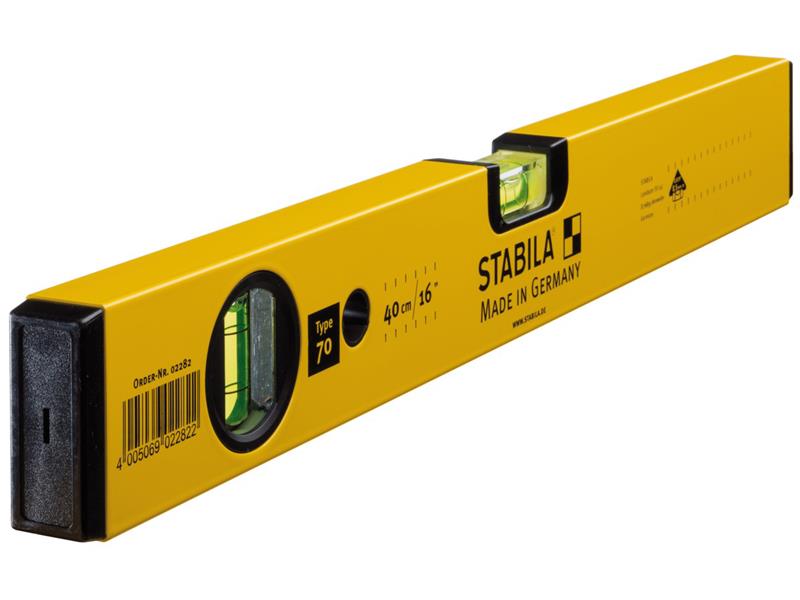 70-40 Single Plumb Spirit Level 2 Vial 40cm, Stabila