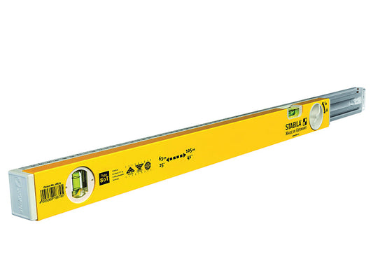 80T Telescopic Spirit Level 2 Vials 63-105cm, Stabila