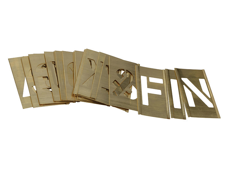 Set of Brass Interlocking Stencils - Letters 2in, Stencils