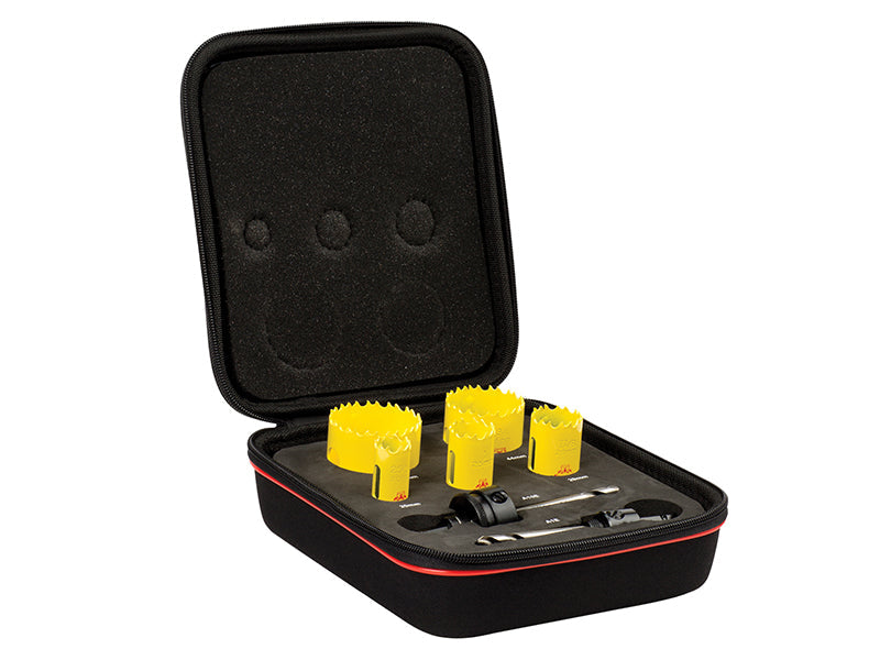 KDC05021 Deep Cut Bi-Metal Electrician's Holesaw Kit, 7 Piece, Starrett