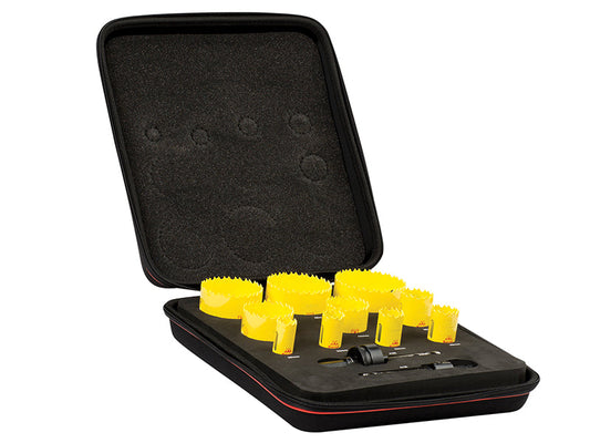 KDC10021 Deep Cut Bi-Metal Deluxe Electrician's Holesaw Kit, 12 Piece, Starrett