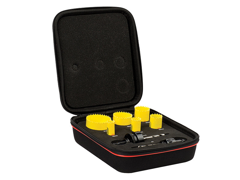 KFC06021 Fast Cut Bi-Metal Electrician's Holesaw Kit, 8 Piece, Starrett