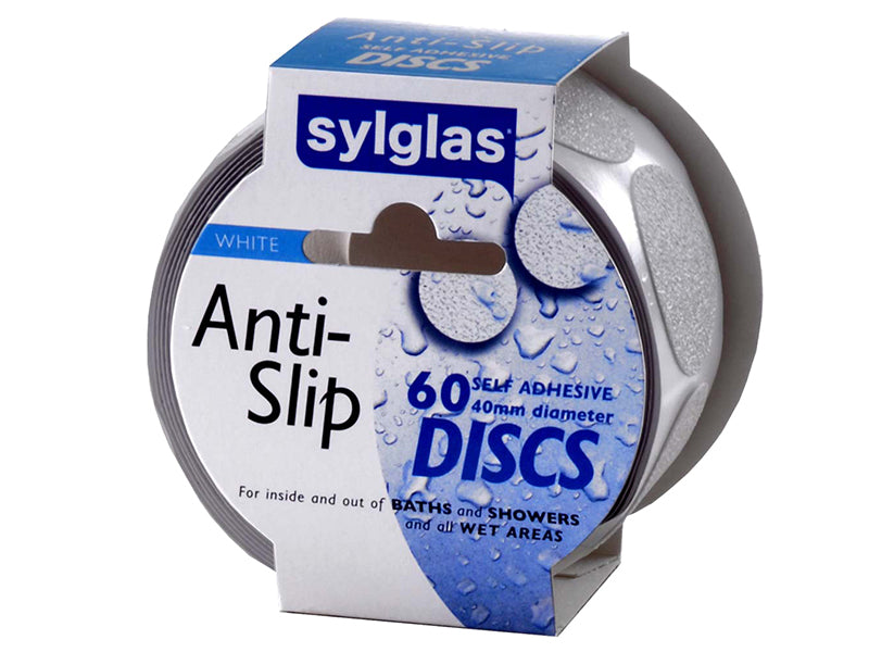 Anti-Slip Discs 40mm White (Pack 60), Sylglas