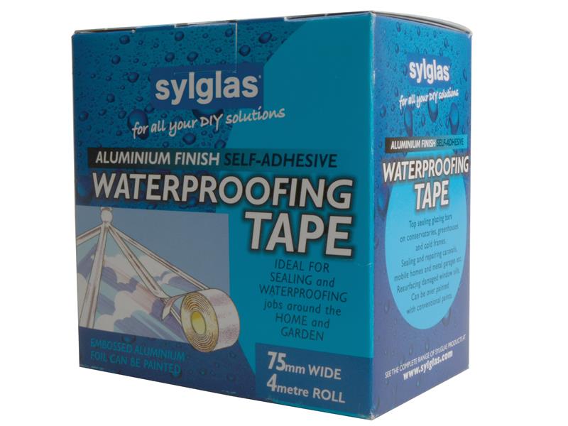 Aluminium Finish Waterproofing Tape 75mm x 4m, Sylglas