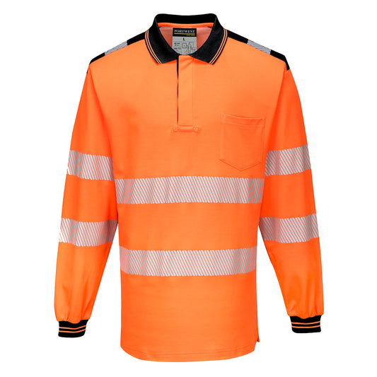 PW3 Hi-Vis Cotton Comfort Polo Shirt L/S, Morgans PW