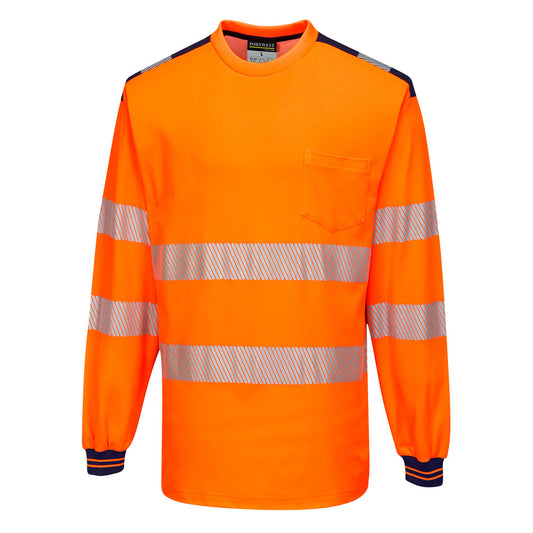 PW3 Hi-Vis Cotton Comfort T-Shirt L/S, Morgans PW