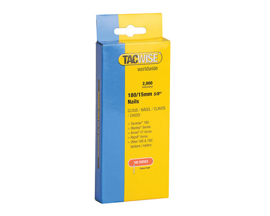 180 18 Gauge 15mm Nails (Pack 2000), Tacwise