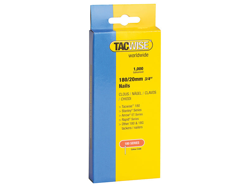 180 18 Gauge 40mm Nails (Pack 1000), Tacwise