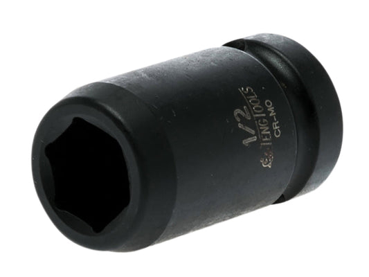 Impact Socket Hexagon 6-Point 1/2in Drive 1/2in, Teng