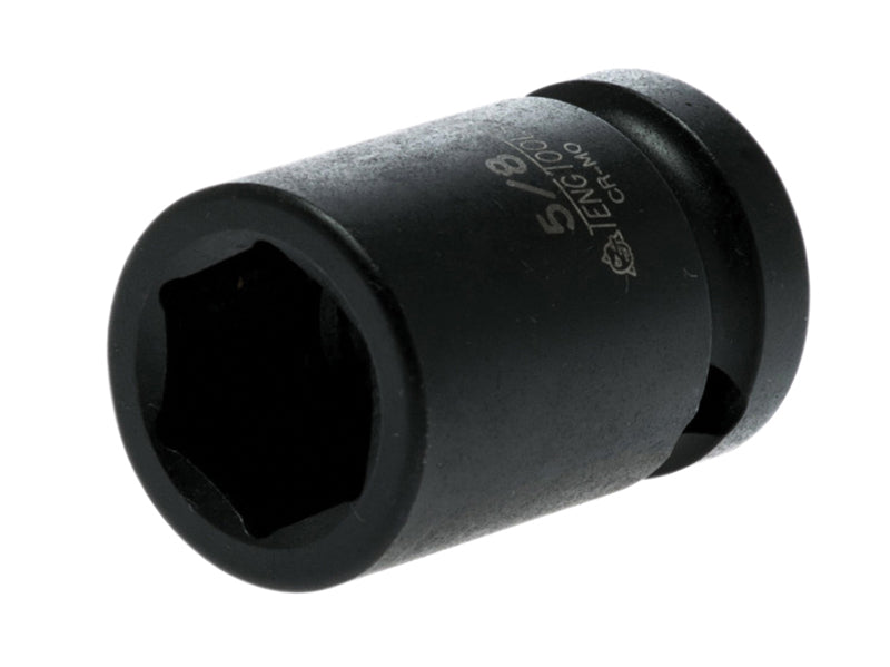 Impact Socket Hexagon 6-Point 1/2in Drive 5/8in, Teng