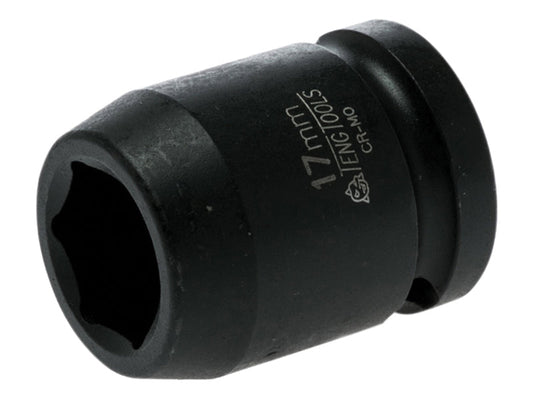 Impact Socket Hexagon 6-Point 1/2in Drive 17mm, Teng