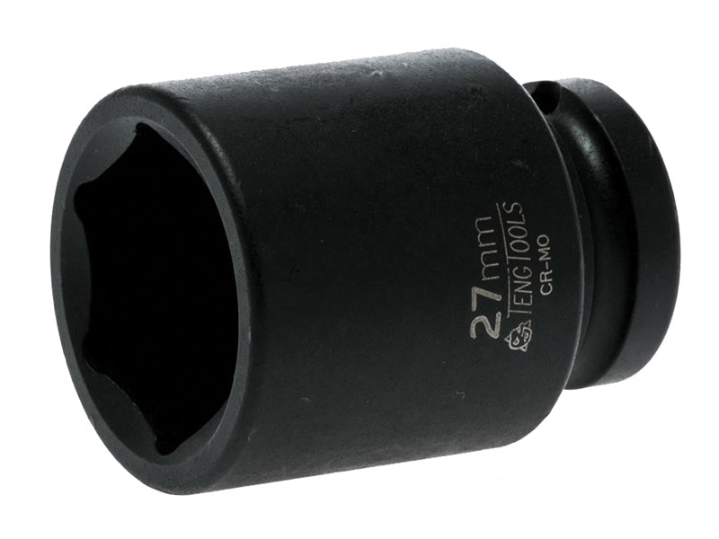 Impact Socket Hexagon 6-Point 1/2in Drive 27mm, Teng