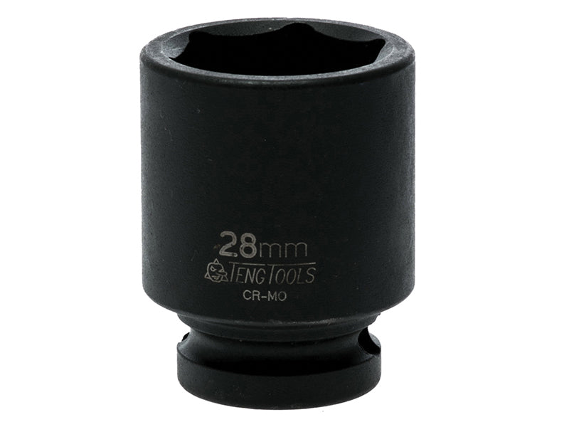 Impact Socket Hexagon 6-Point 1/2in Drive 28mm, Teng