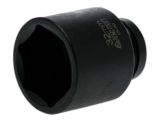 Impact Socket Hexagon 6-Point 1/2in Drive 32mm, Teng