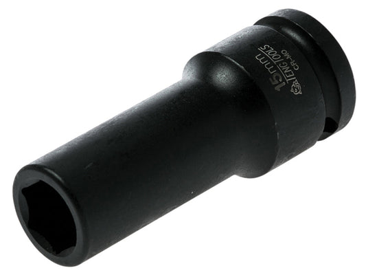 Deep Impact Socket Hexagon 6-Point 1/2in Drive 15mm, Teng