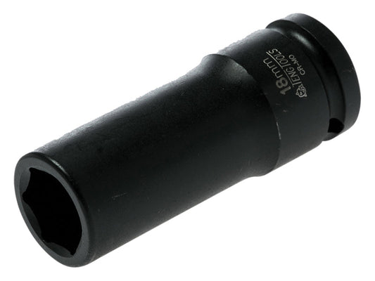 Deep Impact Socket Hexagon 6-Point 1/2in Drive 18mm, Teng