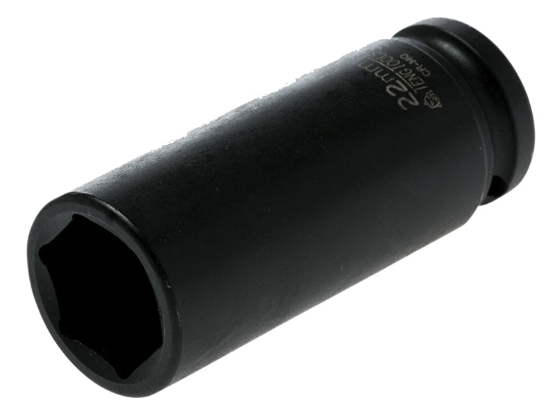 Deep Impact Socket Hexagon 6-Point 1/2in Drive 22mm, Teng