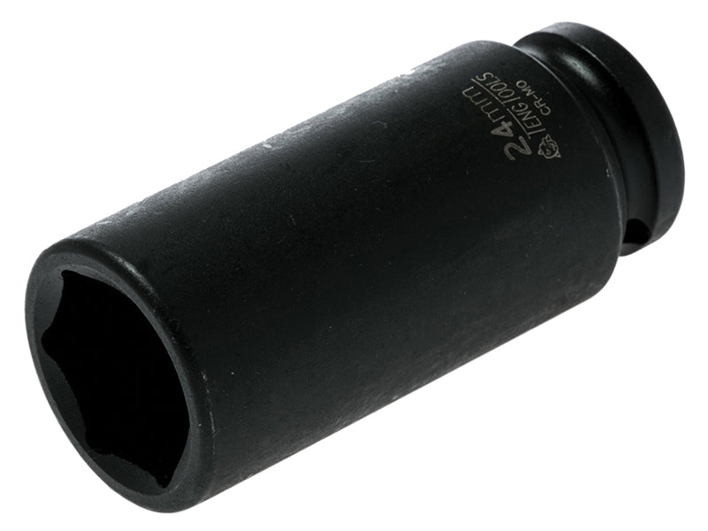 Deep Impact Socket Hexagon 6-Point 1/2in Drive 24mm, Teng