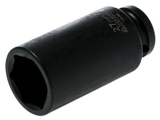 Deep Impact Socket Hexagon 6-Point 1/2in Drive 27mm, Teng