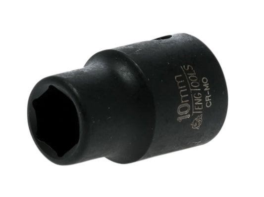 Impact Socket Hexagon 6-Point 3/8in Drive 10mm, Teng