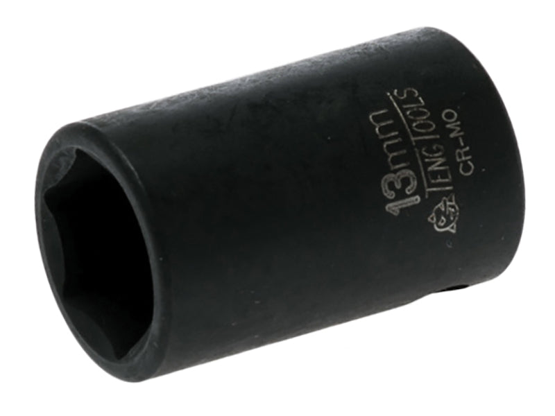 Impact Socket Hexagon 6-Point 3/8in Drive 13mm, Teng