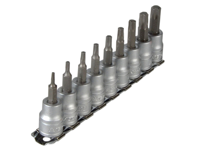 M3813TX Socket Clip Rail Set of 9 External TORX 3/8in Drive, Teng