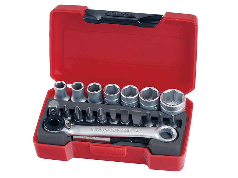 T1420 Socket Bit Set of 20 1/4in Drive, Teng