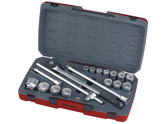 T3418-6 Socket Set of 18 Metric 3/4in Drive, Teng