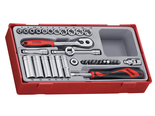 TT1435 4-13mm Socket Set, 35 Piece - 1/4in Drive, Teng