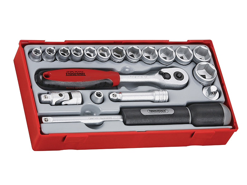 TT3819 Regular Metric Socket Set,  19 Piece -  3/8in Drive, Teng