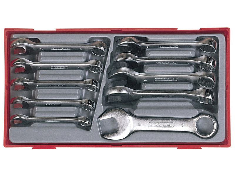 TT6010M Metric Midget Combination Spanner Set, 10 Piece, Teng