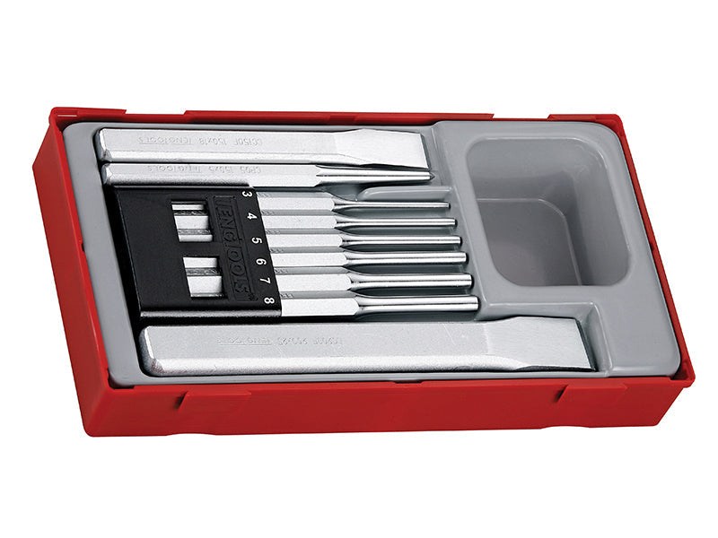 TTPC09 Punch & Chisel Set, 9 Piece, Teng